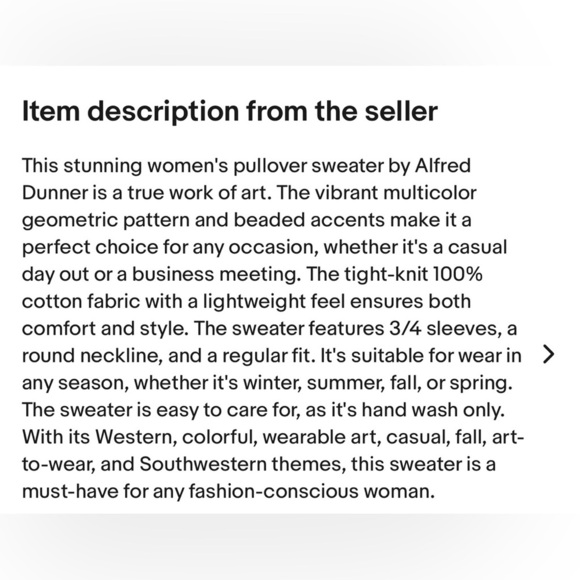 ALFRED DUNNER  Colorful southwestern 🌻Geometric Patterned Sweater - Picture 10 of 10